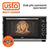 Usto 2105 Airfry Özellikli 50lt Multi Cooker Midi Fırın Beyaz