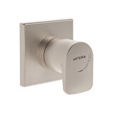 Artema Root Square A4272934 Ankastre Stop Valf, Sıva Üstü, Fırçalı Nikel