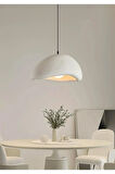 Ahşap Hobi Kutu Hediyeli Wabi Sabi Modern Iskandinav Bone Beton Dokulu Salon Avizesi Beton Avize