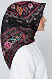Armine Nostalji Serisi İpek Twill Eşarp Nakış Desen 7866D-09