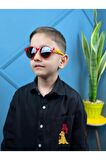 Sarı Kırmızı Çocuk Güneş Gözlüğü Polarize 2 Yaş 8 Yaş Aralığı ( Esnek -kırılmara Dayanıklı )