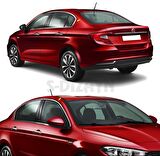 S-Dizayn Fiat Egea SD Krom Cam Üst Çıtası 4 Prç. 2015 Üzeri