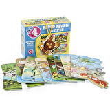 DIYTOY HAYVANLAR SÜPER RENKLİ EVA PUZZLE 4LÜ