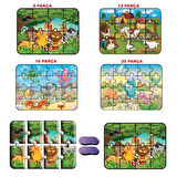 DIYTOY HAYVANLAR SÜPER RENKLİ EVA PUZZLE 4LÜ