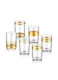 THE MİA LİNES KAHVE YANI SU BARDAĞI 6 LI SET GOLD