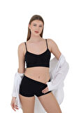 Mikro Fiber Kadın Kısa Boxer 1'Lİ Özel Paket - Siyah, Beyaz, Ten | S/M, L/XL