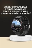 Akıllı Saat Amoled Ekran Metal Ve Deri Kordonlu Uyku Ve Sağlık Takibi Titreşimli