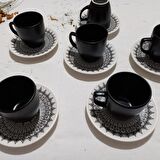 6'lı Türk Kahvesi Fincan Takımı