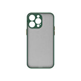 iPhone 14 Pro Kenarları Renkli Arkası Buğulu Şık Hux Silikon Kılıf