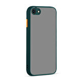 iPhone SE 2022 Kenarları Renkli Arkası Buğulu Şık Hux Silikon Kılıf