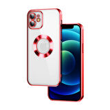 iPhone 11 Kılıf Kenarları Lazer Renkli ve Logo Detaylı Şık Esnek Premium Silikon Kapak RYC/Omega