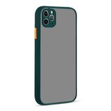 iPhone 11 Pro Max Kılıf Arkası Buğulu Kenarları Renkli Sert Premium Silikon Kapak RCV/Hux