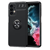 Samsung Galaxy A23 Ultra Koruma Sağlayan Stant Özellikli Yüzüklü Ravel Silikon Kılıf
