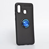 Samsung Galaxy A30 Kılıf Yüzüğü Stant ve Araç Tutucu Olabilen Şık Esnek Premium Silikon Kapak RYC/Ravel