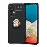 Samsung Galaxy A73 Kılıf Yüzüğü Stant ve Araç Tutucu Olabilen Şık Esnek Premium Silikon Kapak RYC/Ravel