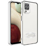 Samsung Galaxy M12 Kılıf Logo Detaylı ve Parlak NLight Premium Silikon Kapak