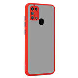 Samsung Galaxy M31 Kenarları Renkli Arkası Buğulu Şık Hux Silikon Kılıf