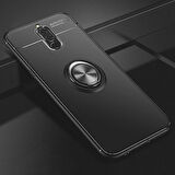 Huawei Mate 10 Lite Kılıf Yüzüğü Stant ve Araç Tutucu Olabilen Şık Esnek Premium Silikon Kapak RYC/Ravel