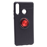 Huawei P30 Lite Kılıf Yüzüğü Stant ve Araç Tutucu Olabilen Şık Esnek Premium Silikon Kapak RYC/Ravel