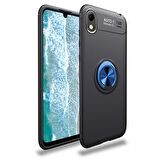 Huawei Y5 2019 Kılıf Yüzüğü Stant ve Araç Tutucu Olabilen Şık Esnek Premium Silikon Kapak RYC/Ravel