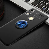 Huawei Y6S 2019 Kılıf Yüzüğü Stant ve Araç Tutucu Olabilen Şık Esnek Premium Silikon Kapak RYC/Ravel