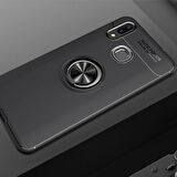 Huawei Y7 Prime 2019 Kılıf Yüzüğü Stant ve Araç Tutucu Olabilen Şık Esnek Premium Silikon Kapak RYC/Ravel