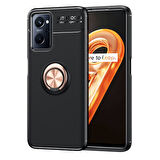 Oppo A96 4G Kılıf Yüzüğü Stant ve Araç Tutucu Olabilen Şık Esnek Premium Silikon Kapak RYC/Ravel
