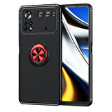 Poco X4 Pro 5G  Kılıf Yüzüklü Sağlam Esnek Ringo Silikon Kapak