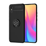 Redmi 9A Kılıf Yüzüğü Stant ve Araç Tutucu Olabilen Şık Esnek Premium Silikon Kapak RYC/Ravel
