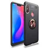 Redmi Note 6 Pro Ultra Koruma Sağlayan Stant Özellikli Yüzüklü Ravel Silikon Kılıf