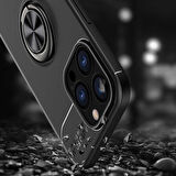 Redmi Note 6 Pro Ultra Koruma Sağlayan Stant Özellikli Yüzüklü Ravel Silikon Kılıf