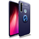 Redmi Note 8 Kılıf Yüzüğü Stant ve Araç Tutucu Olabilen Şık Esnek Premium Silikon Kapak RYC/Ravel