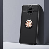 Redmi Note 9 5G  Kılıf Yüzüklü Sağlam Esnek Ringo Silikon Kapak