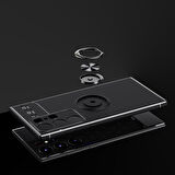 Redmi Note 9S Kılıf Yüzüğü Stant ve Araç Tutucu Olabilen Şık Esnek Premium Silikon Kapak RYC/Ravel
