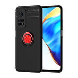 Xiaomi Mi 10T Pro 5G Kılıf Yüzüğü Stant ve Araç Tutucu Olabilen Şık Esnek Premium Silikon Kapak RYC/Ravel