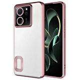Xiaomi Mi 13T Pro Kılıf Kenarları Lazer Renkli ve Logo Detaylı Şık Esnek Premium Silikon Kapak RYC/Omega