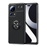 Xiaomi Mi 13 Lite Kılıf Yüzüğü Stant ve Araç Tutucu Olabilen Şık Esnek Premium Silikon Kapak RYC/Ravel