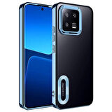 Xiaomi Mi 13 Kılıf Kenarları Lazer Renkli ve Logo Detaylı Şık Esnek Premium Silikon Kapak RYC/Omega