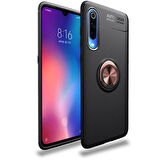 Xiaomi Mi 9 Ultra Koruma Sağlayan Stant Özellikli Yüzüklü Ravel Silikon Kılıf