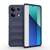 Redmi Note 13 4G Kılıf İçi Kadife Dolgulu Dalga Tutma Haznelli Premium TPU Silikon Kapak RYC/Etnik