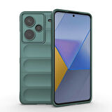 Redmi Note 13 Pro Plus Kılıf İçi Kadife Dolgulu Dalga Tutma Haznelli Premium TPU Silikon Kapak RYC/Etnik