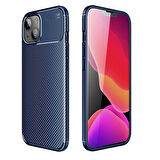 iPhone 13 Kılıf Karbon Desenli Şık Tamia Premium Silikon Kapak