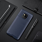 Huawei Mate 20 Pro Kılıf Karbon Desenli Şık Tamia Premium Silikon Kapak