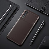 Huawei P20 Pro Kılıf Karbon Desenli Esnek Yüksek Kaliteli Meteryalden Üretilmiş Silikon Kapak RYC/Negro