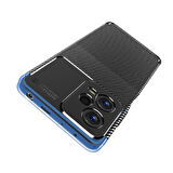 Huawei P40 Kılıf Karbon Desenli Esnek Yüksek Kaliteli Meteryalden Üretilmiş Silikon Kapak RYC/Negro