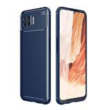 Oppo A73 Kılıf Karbon Desenli Şık Tamia Premium Silikon Kapak