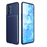 Oppo Reno 6 4G Kılıf Karbon Desenli Esnek Yüksek Kaliteli Meteryalden Üretilmiş Silikon Kapak RYC/Negro