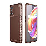 Realme 7 Pro Kılıf Karbon Desenli Şık Tamia Premium Silikon Kapak