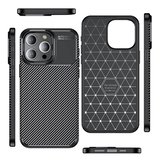 Redmi K30 Kılıf Karbon Desenli Şık Negro Premium Silikon Kapak