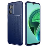 Redmi Note 11E Kılıf Karbon Desenli Esnek Yüksek Kaliteli Meteryalden Üretilmiş Silikon Kapak RYC/Negro